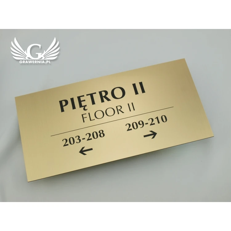 Gold Plaque - SZ009 - size 300x150mm