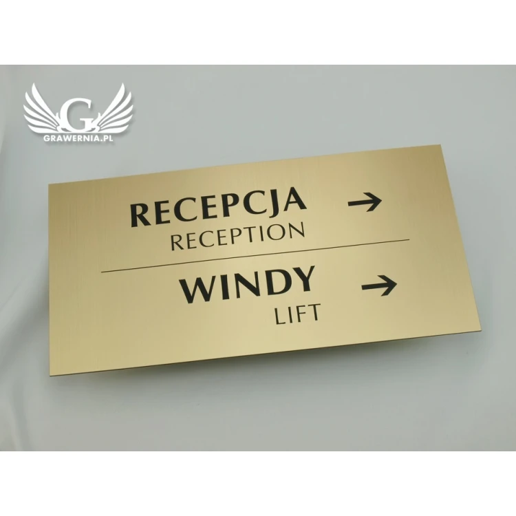 Gold Plaque - SZ009 - size 300x150mm