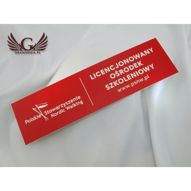 Red, Rectangular Door Signs - 29x8cm