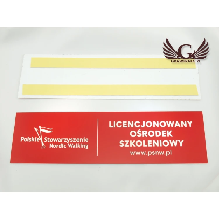 Red, Rectangular Door Signs - 29x8cm