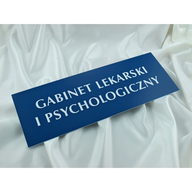 Plaques for medical clinic with room names, logo, numbering - dimensions: 42x15cm