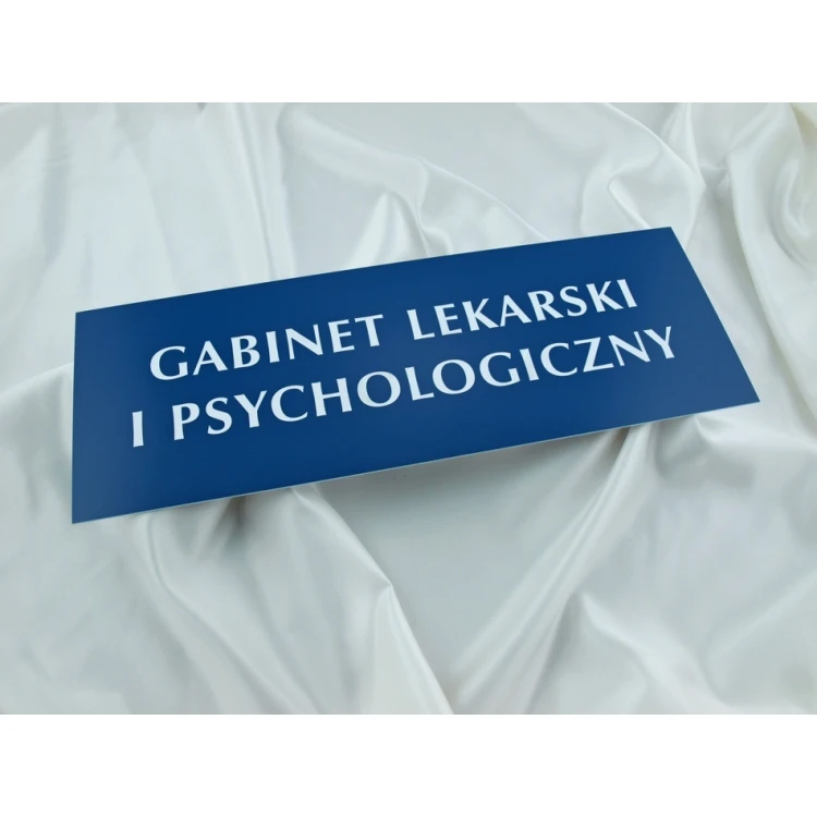 Plaques for medical clinic with room names, logo, numbering - dimensions: 42x15cm