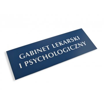 Plaques for medical clinic with room names, logo, numbering - dimensions: 42x15cm