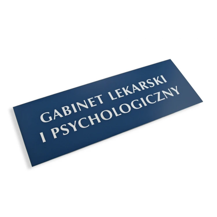 Plaques for medical clinic with room names, logo, numbering - dimensions: 42x15cm