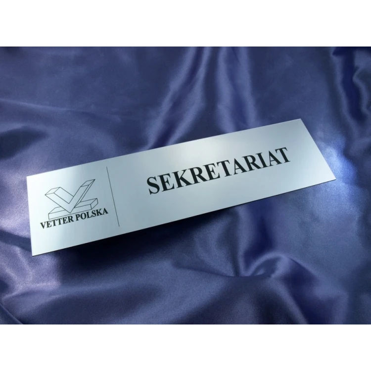 Plaques for Your Company - with room names and logo - 29x8cm - rectangular corners