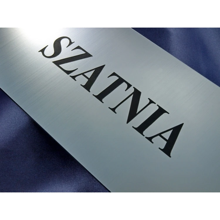 Plaques for Your Company - with room names and logo - 29x8cm - rectangular corners
