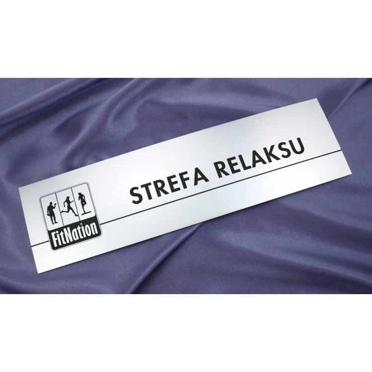 Room Name Plates with Logo - 29x8cm - Rectangular Corners