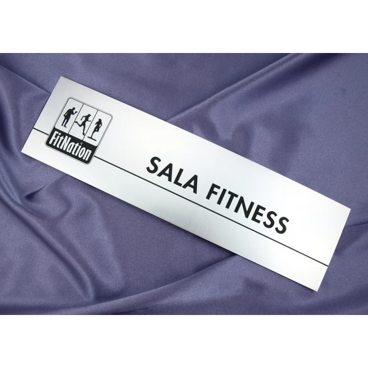 Room Name Plates with Logo - 29x8cm - Rectangular Corners