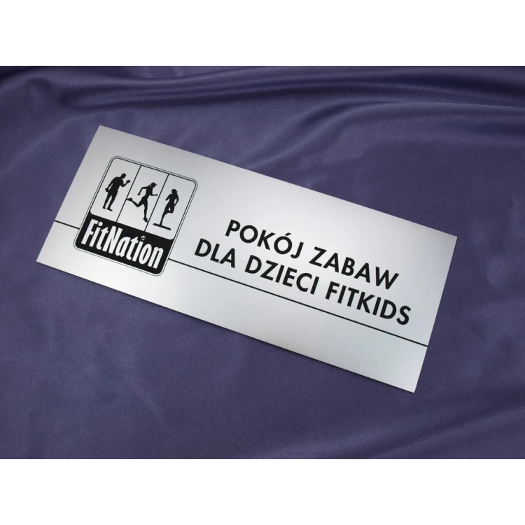 Room Name Plates with Logo - 29x12cm - Rectangular Corners