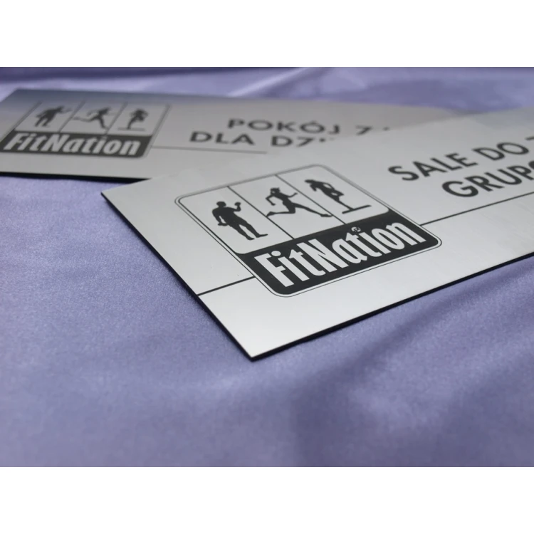 Room Name Plates with Logo - 29x12cm - Rectangular Corners