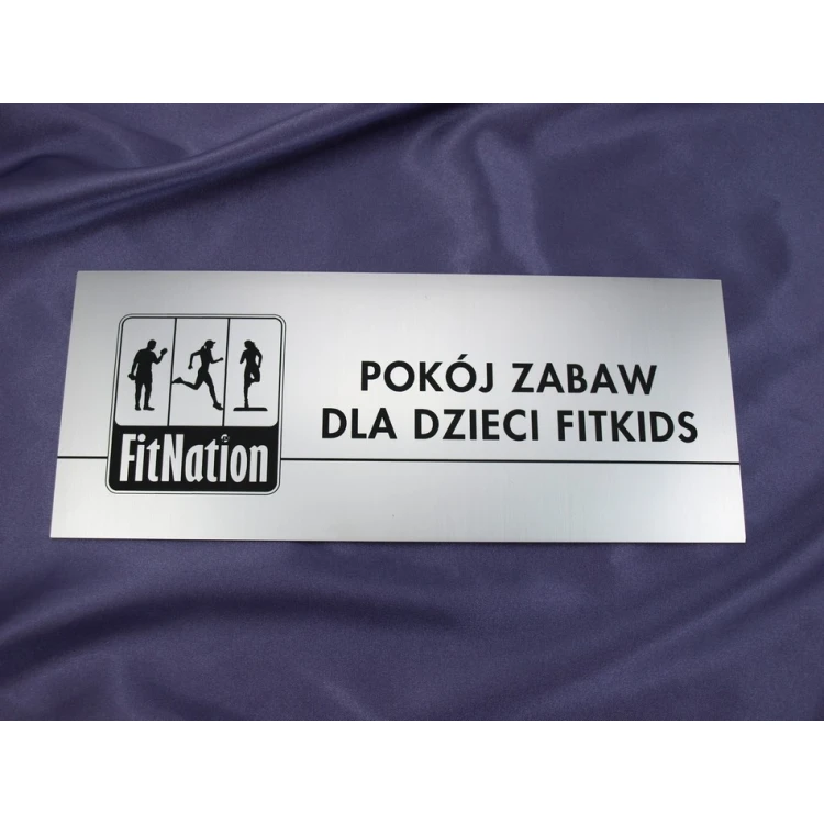 Room Name Plates with Logo - 29x12cm - Rectangular Corners