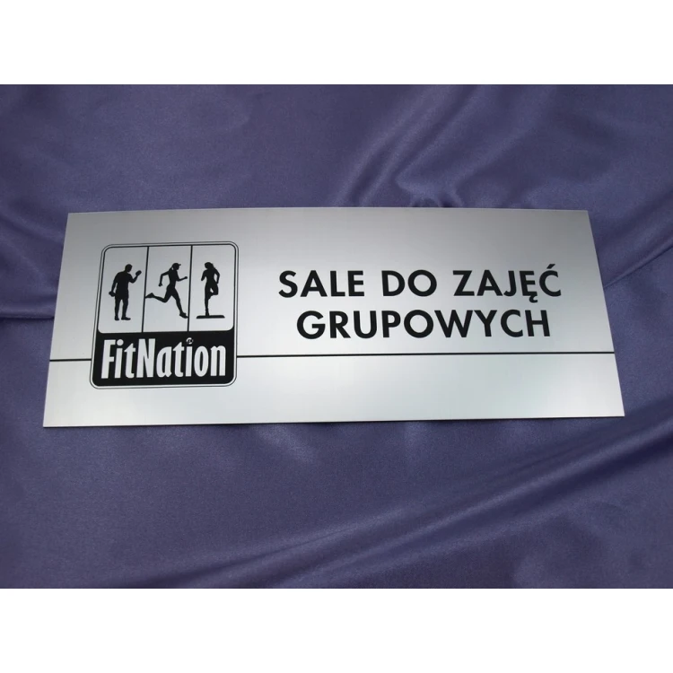 Room Name Plates with Logo - 29x12cm - Rectangular Corners