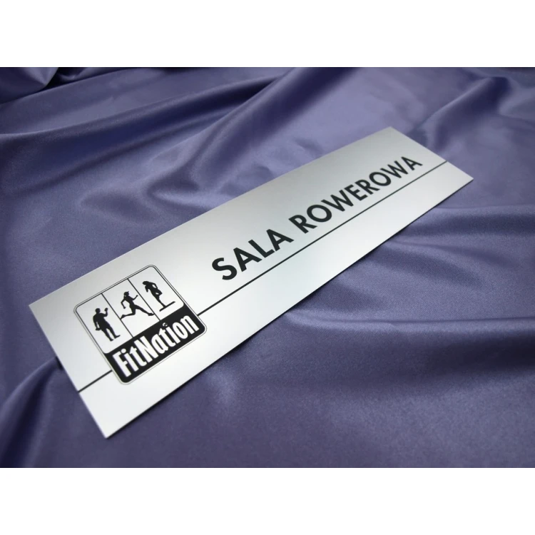 Room Name Plates with Logo - 29x8cm - Rectangular Corners