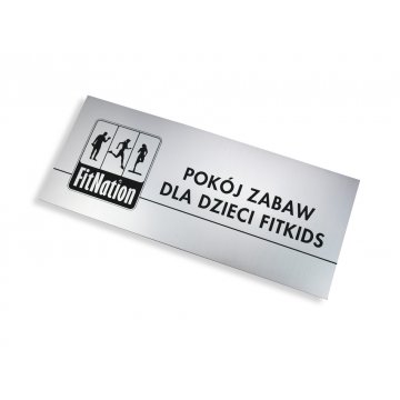 Room Name Plates with Logo - 29x12cm - Rectangular Corners