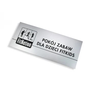 Room Name Plates with Logo - 29x12cm - Rectangular Corners