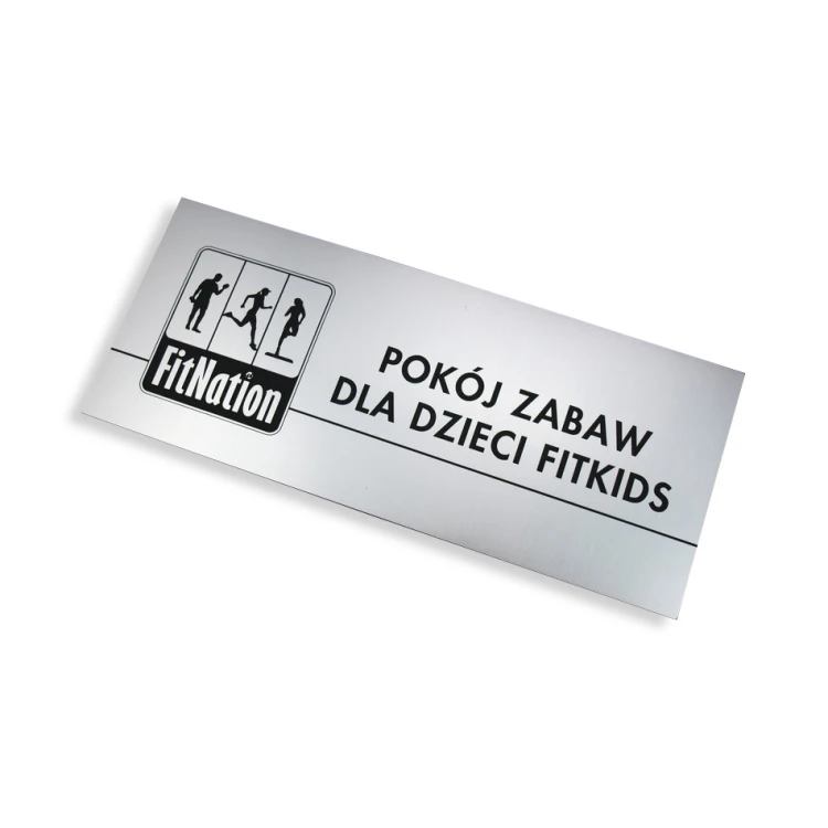 Room Name Plates with Logo - 29x12cm - Rectangular Corners