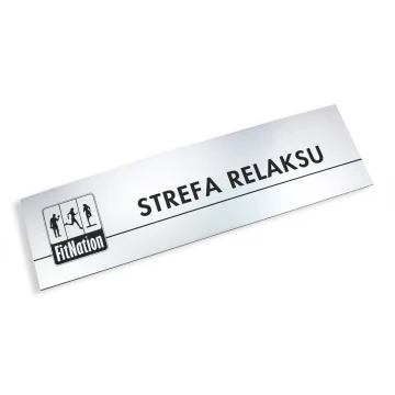 Room Name Plates with Logo - 29x8cm - Rectangular Corners