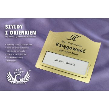 Plaques with window - dim. 250x210mm