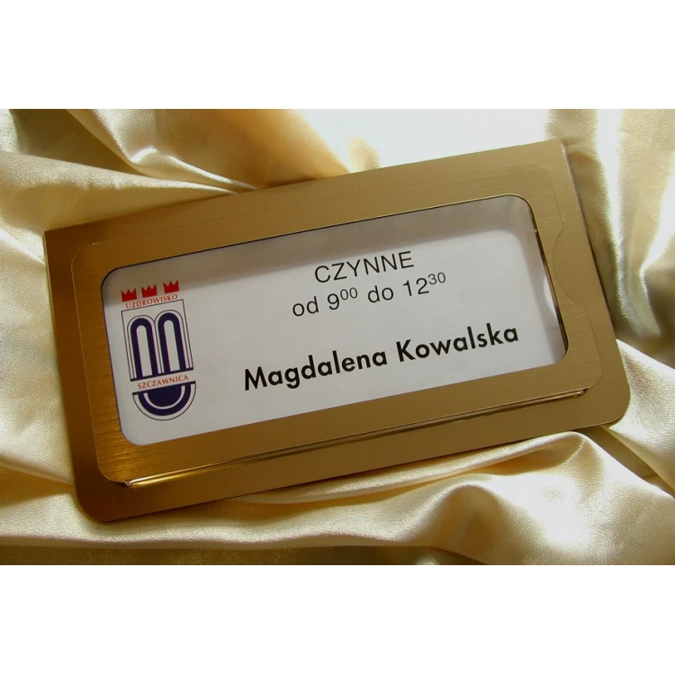 Plaques with window - size 25x14cm