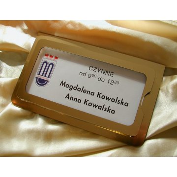 Plaques with window - size 25x15cm