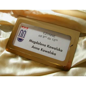 Plaques with window - size 25x15cm