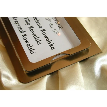 Plaques with window - size 25x16cm