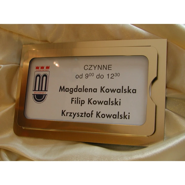 Plaques with window - size 25x16cm