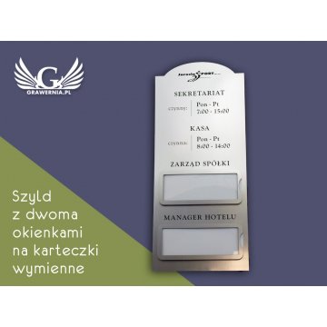 Plaques with Two Windows - Size 210x485mm