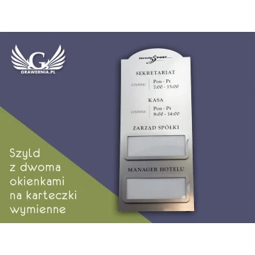 Plaques with Two Windows - Size 210x485mm