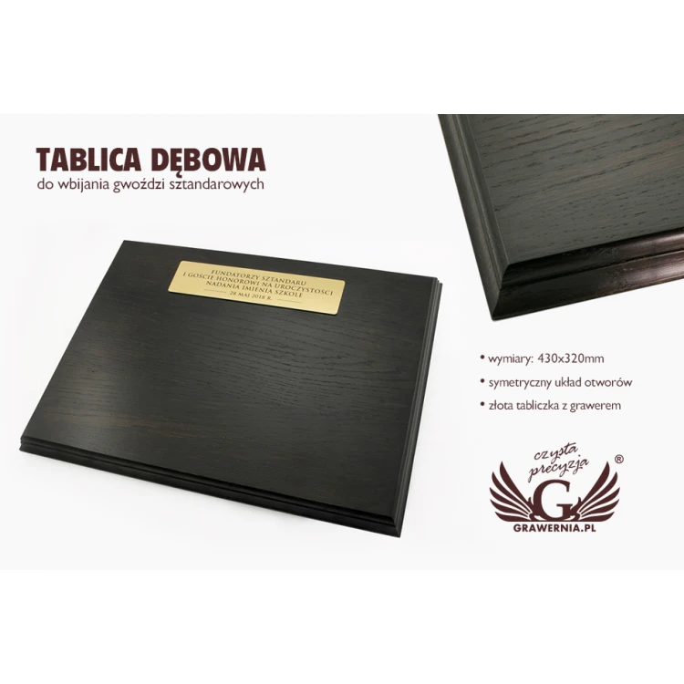BOARD FOR HAMMERING STANDARD NAILS - DARK - size 430x320mm - TAB054