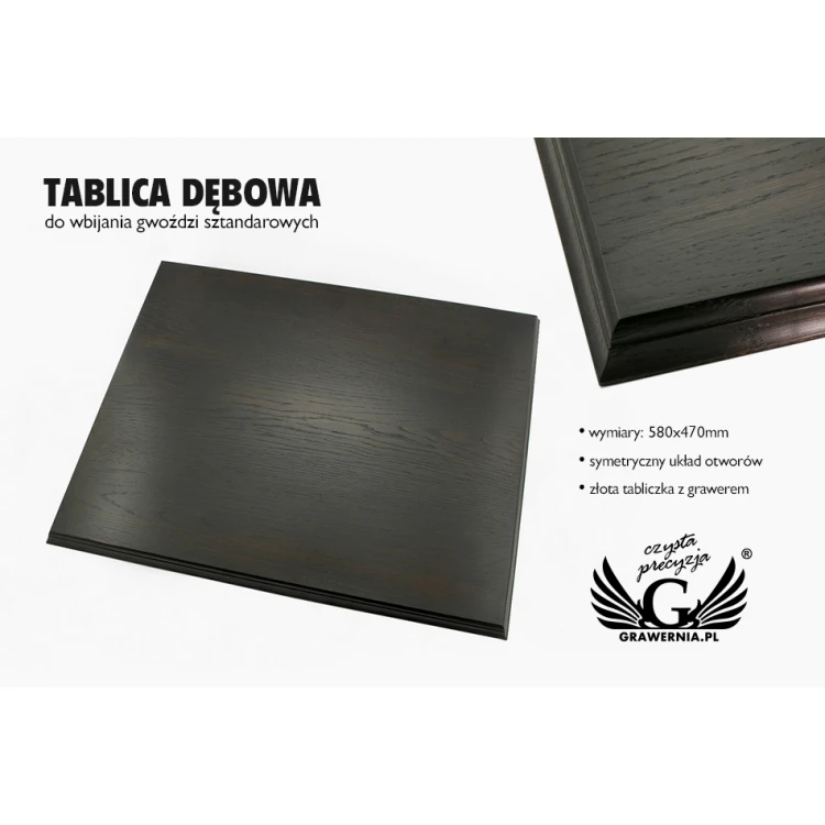 BOARD FOR HAMMERING STANDARD NAILS - DARK - size 580x470mm - TAB056