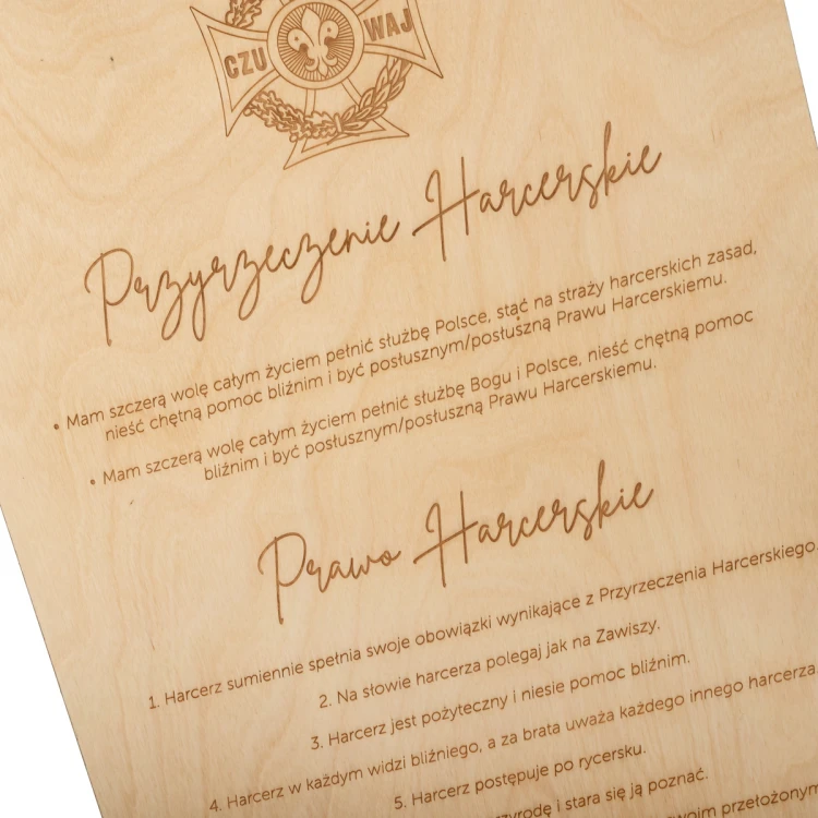 Laser Engraved Wooden Board - size 600x400mm - TAB485
