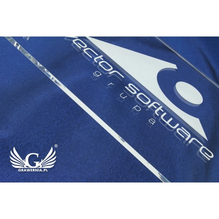 Company Signboard with Your Logo - Engraved Plexiglass 5mm Thick - SZ087 - Size 200x250mm