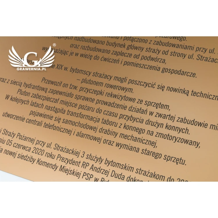 Engraved commemorative plaque with photo - exterior laminate - size 470x680mm - TAB112