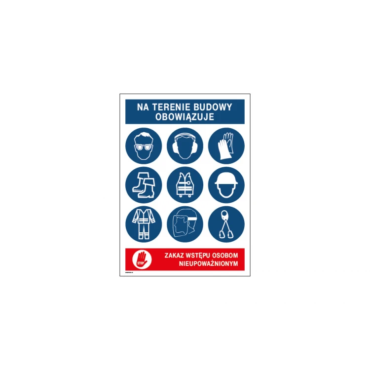 Health and Safety Information Board for Construction - size 350x490mm - PVC - UV color print - HSE098