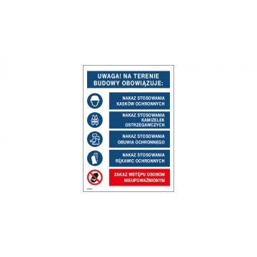 Health and Safety Information Board for Construction - size 350x490mm - PVC - UV color print - HSE099