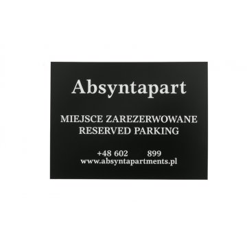 Engraved Information Board - Parking Spot - Laminate Thickness 1.6mm - Dimensions 500x370mm - SZ123