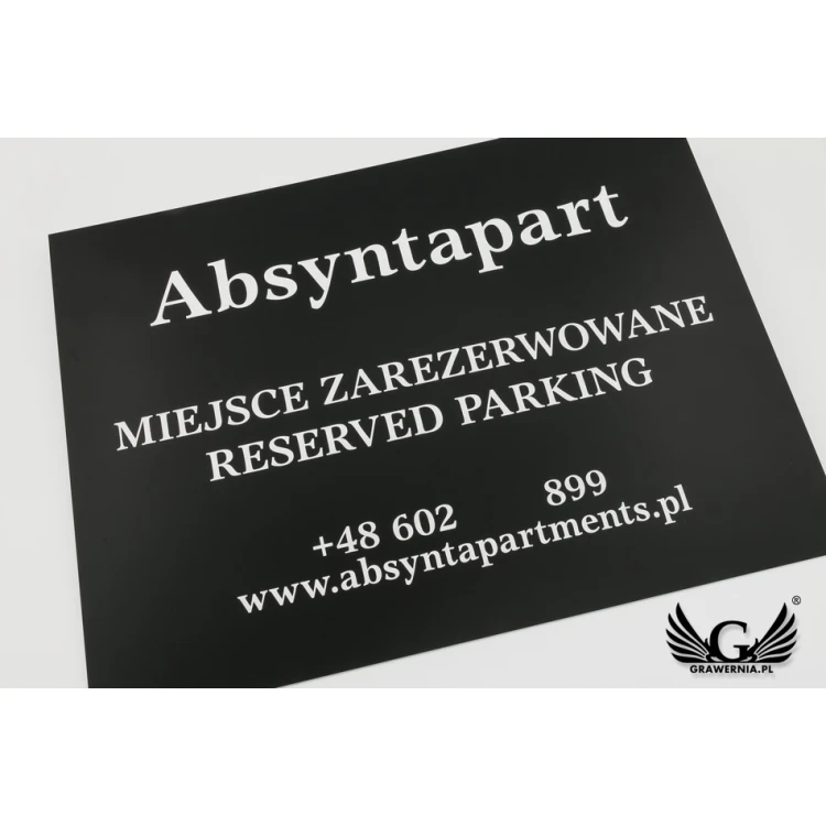 Engraved Information Board - Parking Spot - Laminate Thickness 1.6mm - Dimensions 500x370mm - SZ123
