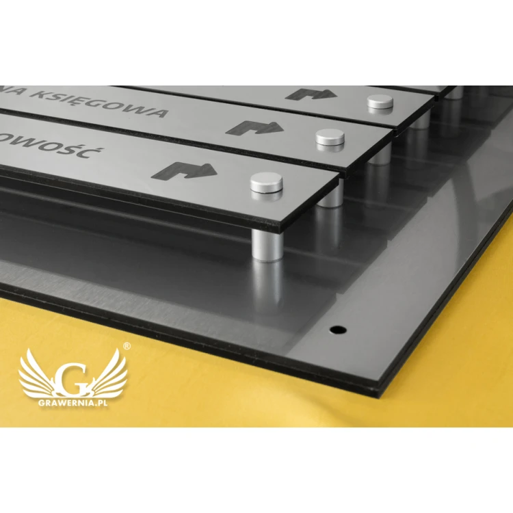 Information board for distances - laser engraved - dimensions: 800x440mm - TAB058