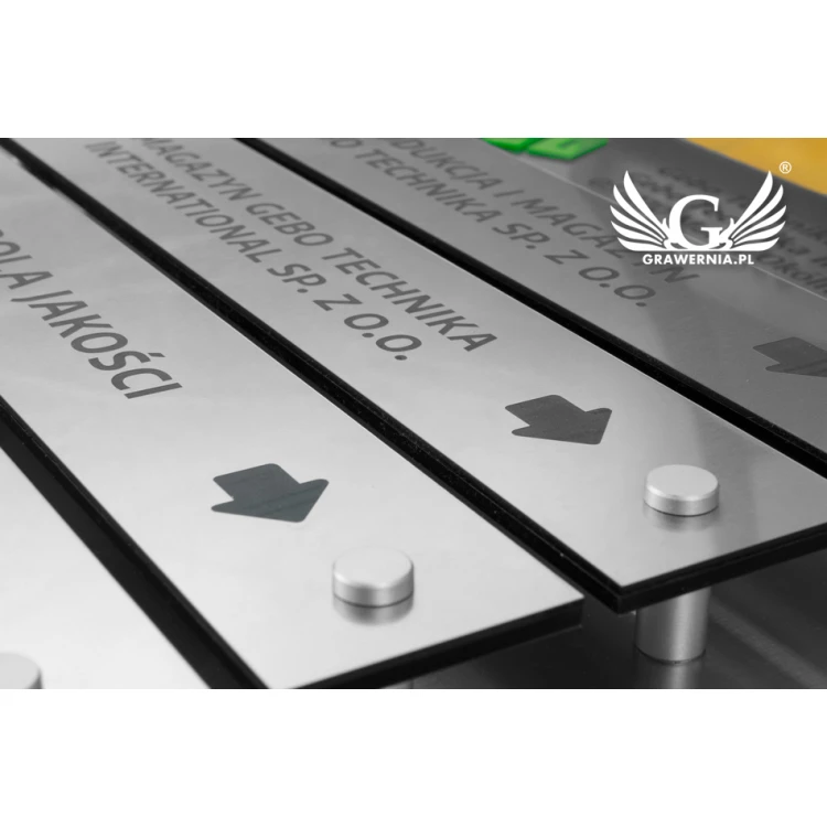 Information board for distances - laser engraved - dimensions: 800x440mm - TAB058
