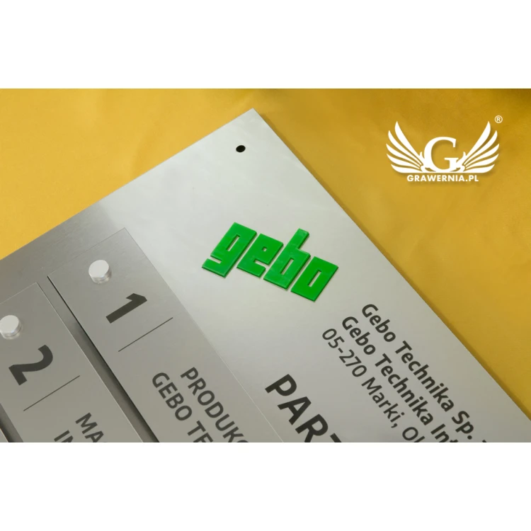 Information board for distances - laser engraved - dimensions: 800x440mm - TAB058