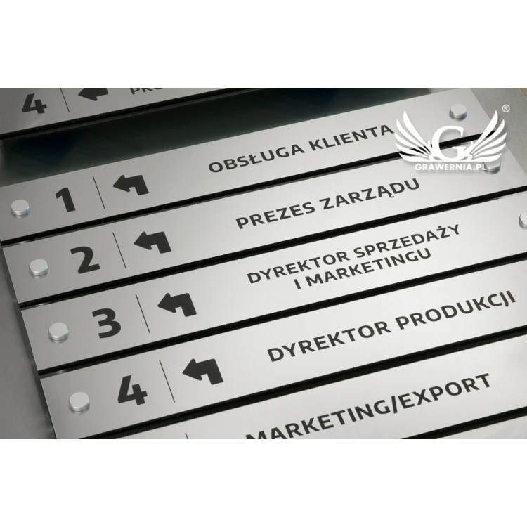 Information board for distances - laser engraved - dimensions: 800x440mm - TAB058