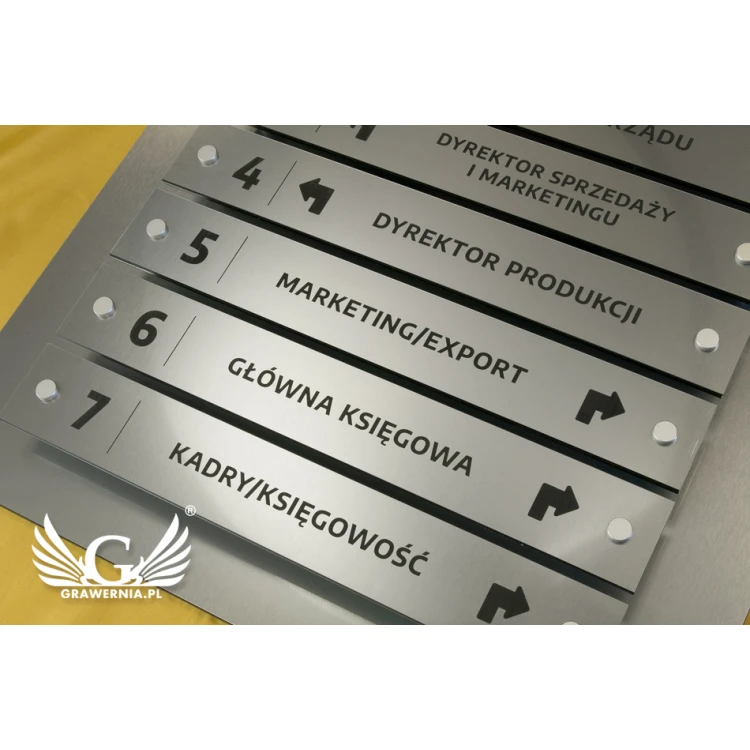 Information board for distances - laser engraved - dimensions: 800x440mm - TAB058