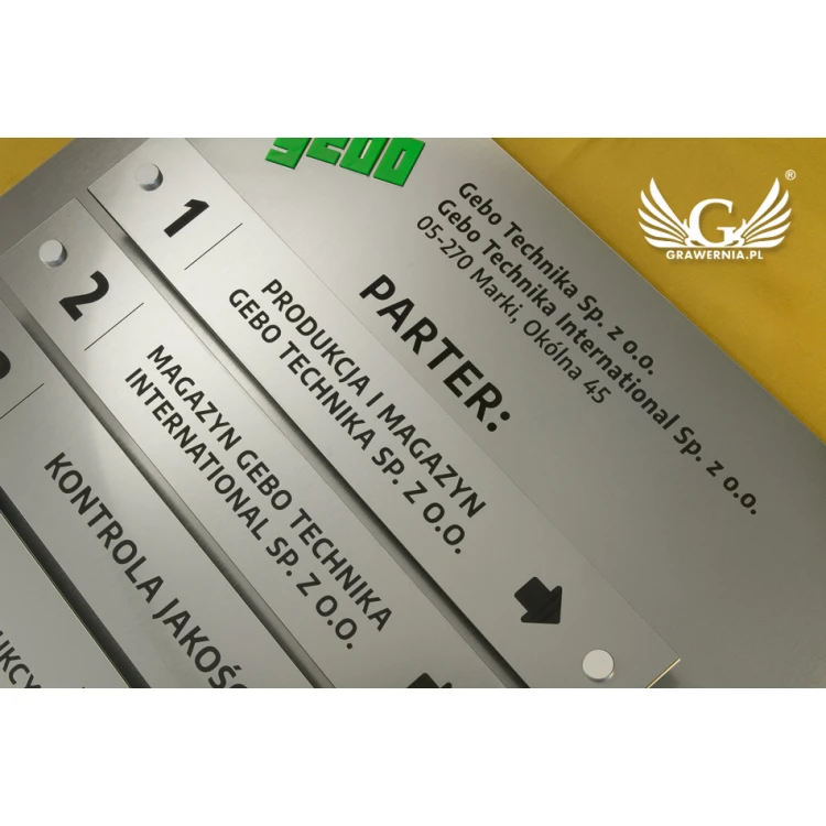 Information board for distances - laser engraved - dimensions: 800x440mm - TAB058