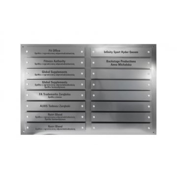 Information board for distances - laser engraved - dimensions: 880x598mm - TAB099