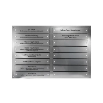 Information board for distances - laser engraved - dimensions: 880x598mm - TAB099