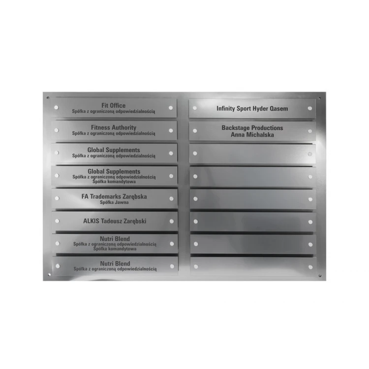 Information board for distances - laser engraved - dimensions: 880x598mm - TAB099