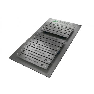 Information board for distances - laser engraved - dimensions: 800x440mm - TAB058