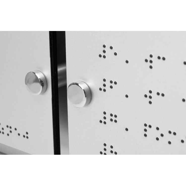 Information board with Braille alphabet - laser engraved - dimensions: 1000x600mm - TAB342