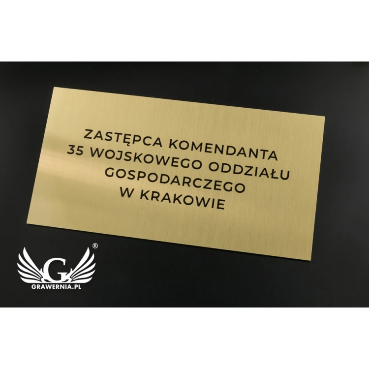 Engraved Brass Plate with Milling - Size 240x125mm - TAB066